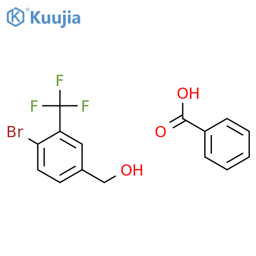 BENZENEMETHANOL, 4-BROMO-3-(TRIFLUOROMETHYL)-, BENZOATE structure