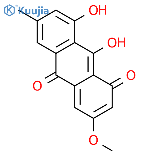 1,10-ANTHRACENEDIONE, 8,9-DIHYDROXY-3-METHOXY-6-METHYL- structure