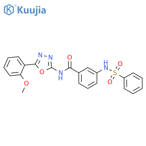 3-benzenesulfonamido-N-5-(2-methoxyphenyl)-1,3,4-oxadiazol-2-ylbenzamide structure
