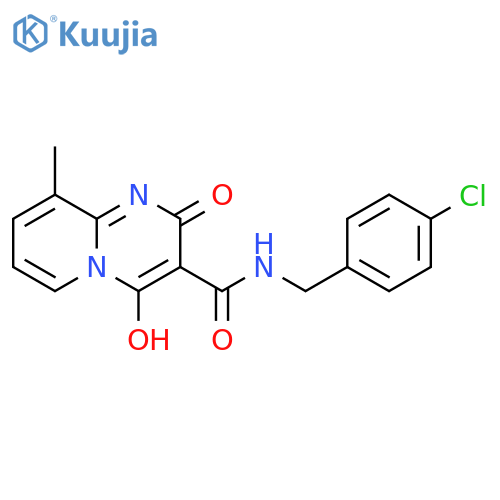 N-(4-chlorophenyl)methyl-2-hydroxy-9-methyl-4-oxo-4H-pyrido1,2-apyrimidine-3-carboxamide structure