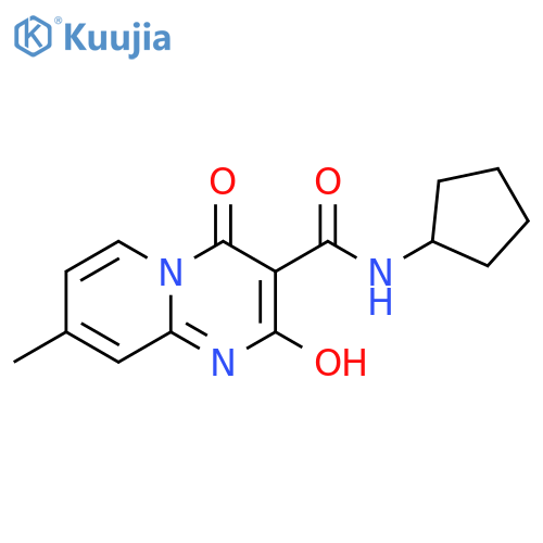 N-cyclopentyl-2-hydroxy-8-methyl-4-oxo-4H-pyrido1,2-apyrimidine-3-carboxamide structure