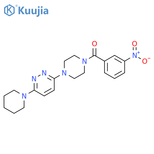 3-4-(3-nitrobenzoyl)piperazin-1-yl-6-(piperidin-1-yl)pyridazine structure