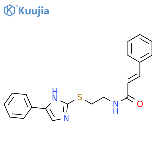 (2E)-3-phenyl-N-{2-(5-phenyl-1H-imidazol-2-yl)sulfanylethyl}prop-2-enamide structure