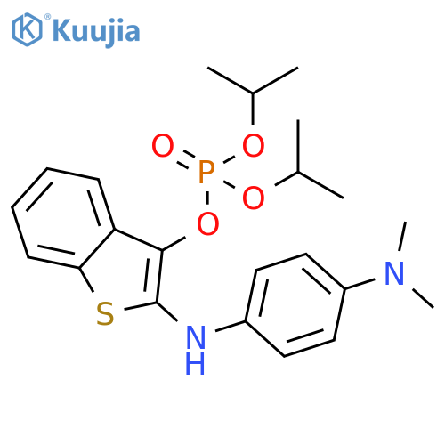 Phosphoric acid, 2-[[4-(dimethylamino)phenyl]amino]benzo[b]thien-3-yl bis(1-methylethyl) ester (9CI) structure