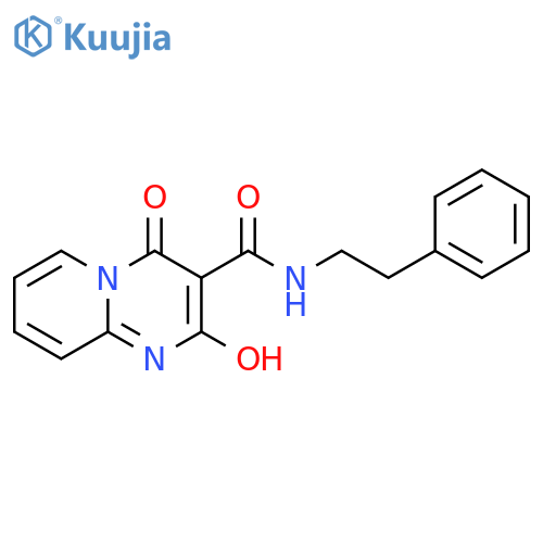 2-hydroxy-4-oxo-N-(2-phenylethyl)-4H-pyrido1,2-apyrimidine-3-carboxamide structure