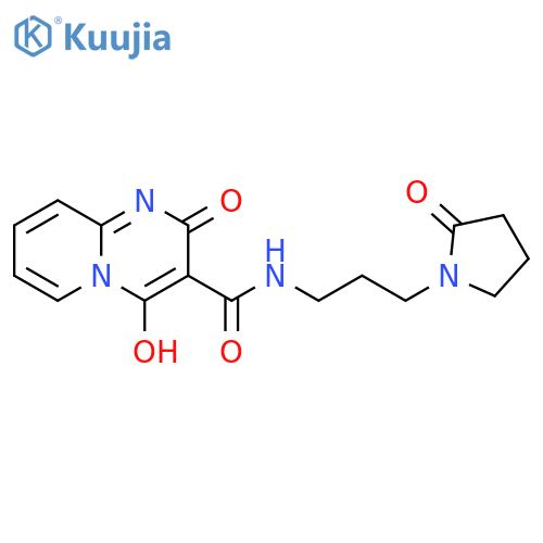 2-hydroxy-4-oxo-N-3-(2-oxopyrrolidin-1-yl)propyl-4H-pyrido1,2-apyrimidine-3-carboxamide structure