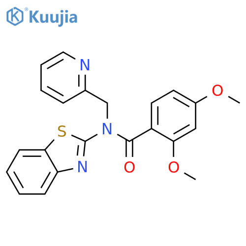 N-(1,3-benzothiazol-2-yl)-2,4-dimethoxy-N-(pyridin-2-yl)methylbenzamide structure