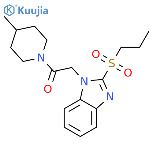 1-(4-methylpiperidin-1-yl)-2-2-(propane-1-sulfonyl)-1H-1,3-benzodiazol-1-ylethan-1-one structure