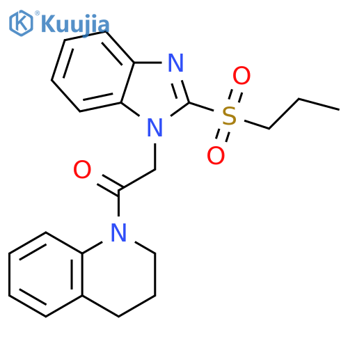 2-2-(propane-1-sulfonyl)-1H-1,3-benzodiazol-1-yl-1-(1,2,3,4-tetrahydroquinolin-1-yl)ethan-1-one structure