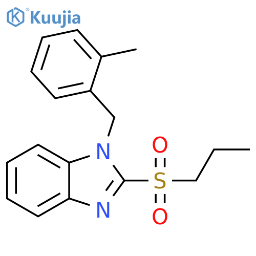 1-(2-methylphenyl)methyl-2-(propane-1-sulfonyl)-1H-1,3-benzodiazole structure