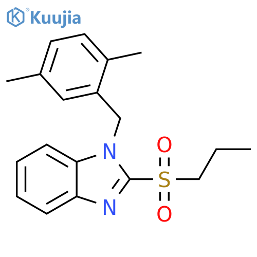 1-(2,5-dimethylphenyl)methyl-2-(propane-1-sulfonyl)-1H-1,3-benzodiazole structure