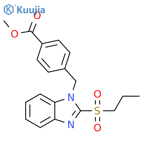 methyl 4-{2-(propane-1-sulfonyl)-1H-1,3-benzodiazol-1-ylmethyl}benzoate structure