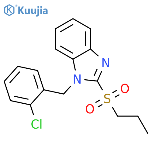 1-(2-chlorophenyl)methyl-2-(propane-1-sulfonyl)-1H-1,3-benzodiazole structure