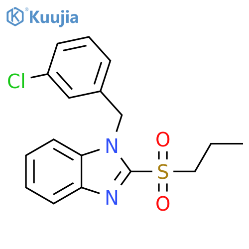 1-(3-chlorophenyl)methyl-2-(propane-1-sulfonyl)-1H-1,3-benzodiazole structure