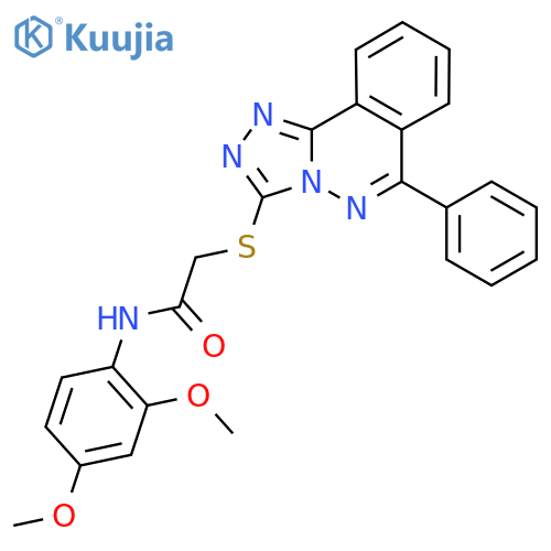 N-(2,4-dimethoxyphenyl)-2-({6-phenyl-1,2,4triazolo3,4-aphthalazin-3-yl}sulfanyl)acetamide structure