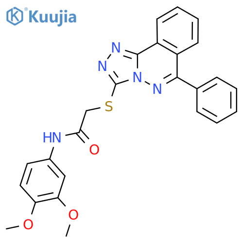 N-(3,4-dimethoxyphenyl)-2-({6-phenyl-1,2,4triazolo3,4-aphthalazin-3-yl}sulfanyl)acetamide structure