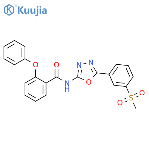 N-5-(3-methanesulfonylphenyl)-1,3,4-oxadiazol-2-yl-2-phenoxybenzamide structure