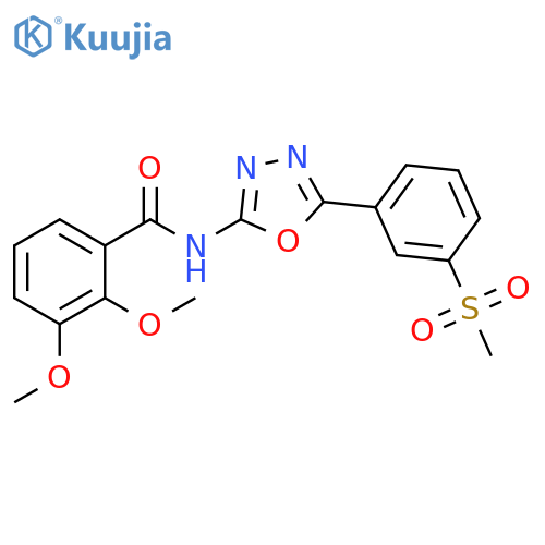 N-5-(3-methanesulfonylphenyl)-1,3,4-oxadiazol-2-yl-2,3-dimethoxybenzamide structure