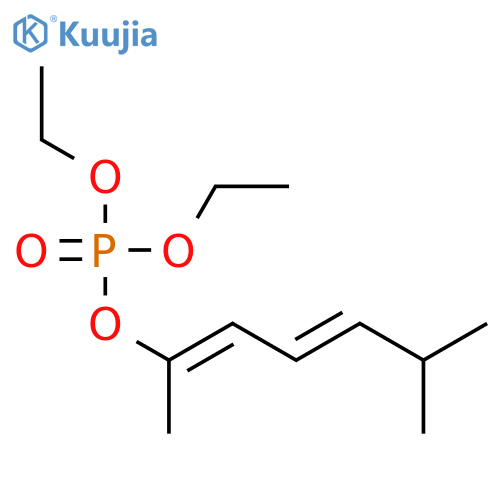 Phosphoric acid, 1,5-dimethyl-1,3-hexadienyl diethyl ester structure
