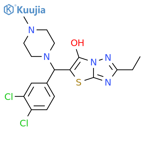 5-(3,4-dichlorophenyl)(4-methylpiperazin-1-yl)methyl-2-ethyl-1,2,4triazolo3,2-b1,3thiazol-6-ol structure