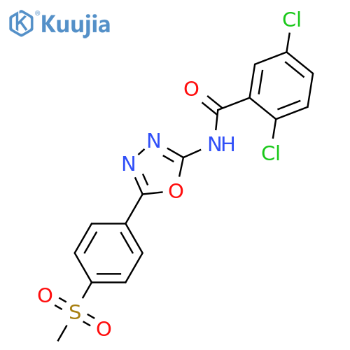2,5-dichloro-N-5-(4-methanesulfonylphenyl)-1,3,4-oxadiazol-2-ylbenzamide structure