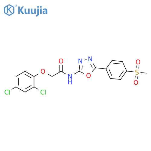 2-(2,4-dichlorophenoxy)-N-5-(4-methanesulfonylphenyl)-1,3,4-oxadiazol-2-ylacetamide structure