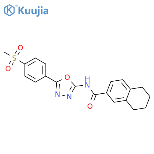 N-5-(4-methanesulfonylphenyl)-1,3,4-oxadiazol-2-yl-5,6,7,8-tetrahydronaphthalene-2-carboxamide structure