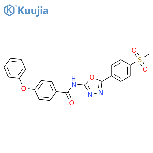 N-5-(4-methanesulfonylphenyl)-1,3,4-oxadiazol-2-yl-4-phenoxybenzamide structure