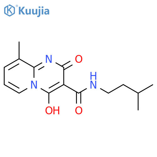 2-hydroxy-9-methyl-N-(3-methylbutyl)-4-oxo-4H-pyrido1,2-apyrimidine-3-carboxamide structure