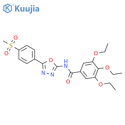 3,4,5-triethoxy-N-5-(4-methanesulfonylphenyl)-1,3,4-oxadiazol-2-ylbenzamide structure