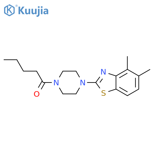 1-Pentanone, 1-[4-(4,5-dimethyl-2-benzothiazolyl)-1-piperazinyl]- structure