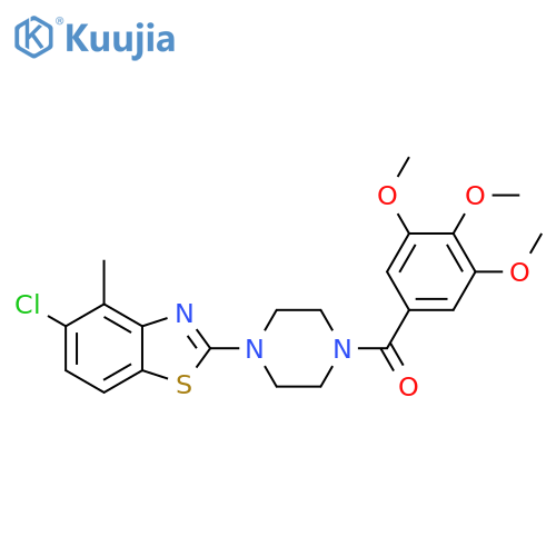 5-chloro-4-methyl-2-4-(3,4,5-trimethoxybenzoyl)piperazin-1-yl-1,3-benzothiazole structure