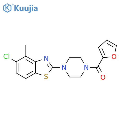 5-chloro-2-4-(furan-2-carbonyl)piperazin-1-yl-4-methyl-1,3-benzothiazole structure