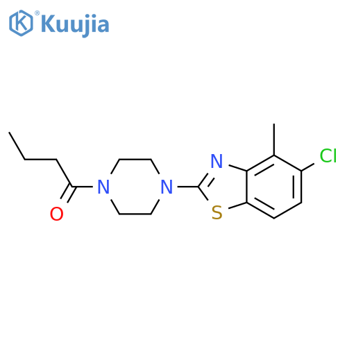 1-4-(5-chloro-4-methyl-1,3-benzothiazol-2-yl)piperazin-1-ylbutan-1-one structure