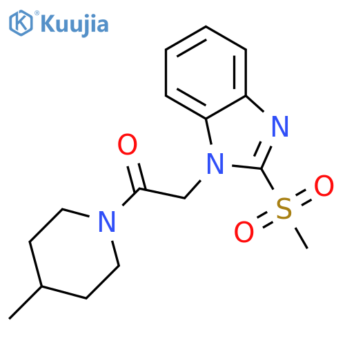 2-(2-methanesulfonyl-1H-1,3-benzodiazol-1-yl)-1-(4-methylpiperidin-1-yl)ethan-1-one structure