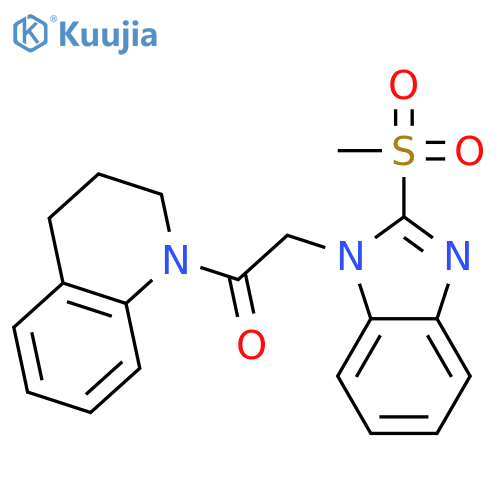2-(2-methanesulfonyl-1H-1,3-benzodiazol-1-yl)-1-(1,2,3,4-tetrahydroquinolin-1-yl)ethan-1-one structure