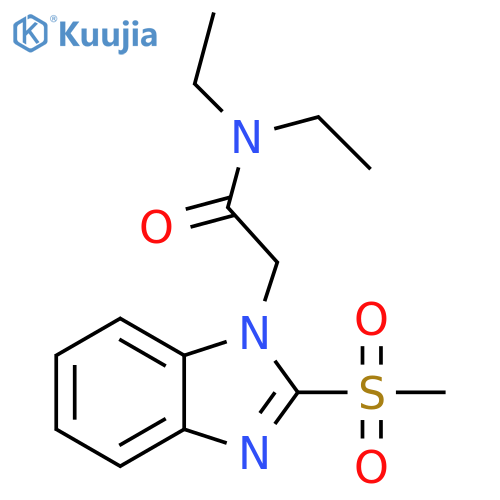 N,N-diethyl-2-(2-methanesulfonyl-1H-1,3-benzodiazol-1-yl)acetamide structure