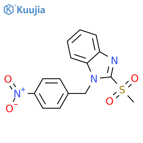 2-methylsulfonyl-1-[(4-nitrophenyl)methyl]benzimidazole structure