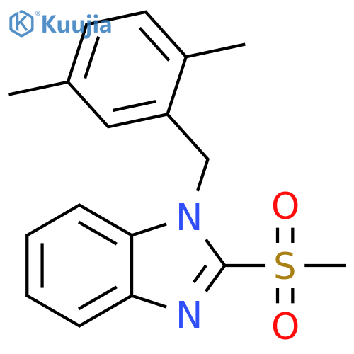 1-(2,5-dimethylphenyl)methyl-2-methanesulfonyl-1H-1,3-benzodiazole structure