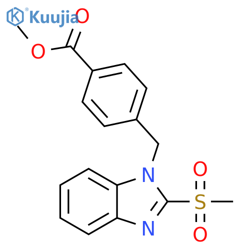 methyl 4-(2-methanesulfonyl-1H-1,3-benzodiazol-1-yl)methylbenzoate structure