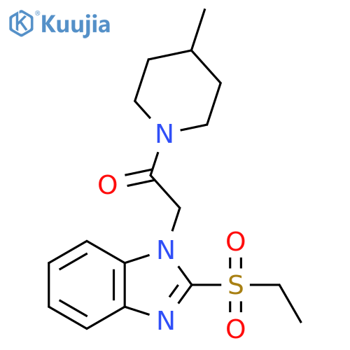 2-2-(ethanesulfonyl)-1H-1,3-benzodiazol-1-yl-1-(4-methylpiperidin-1-yl)ethan-1-one structure