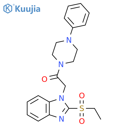 2-2-(ethanesulfonyl)-1H-1,3-benzodiazol-1-yl-1-(4-phenylpiperazin-1-yl)ethan-1-one structure