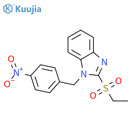 2-(ethanesulfonyl)-1-(4-nitrophenyl)methyl-1H-1,3-benzodiazole structure