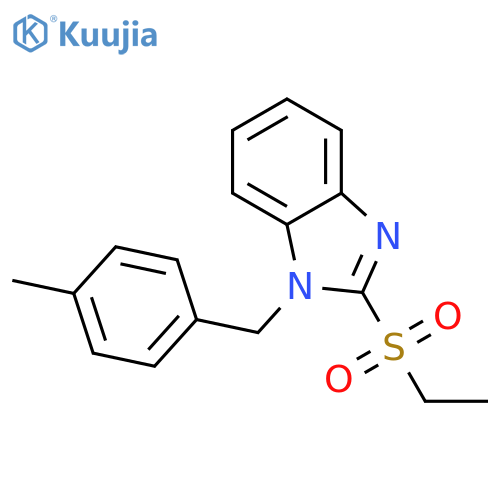 2-(ethanesulfonyl)-1-(4-methylphenyl)methyl-1H-1,3-benzodiazole structure