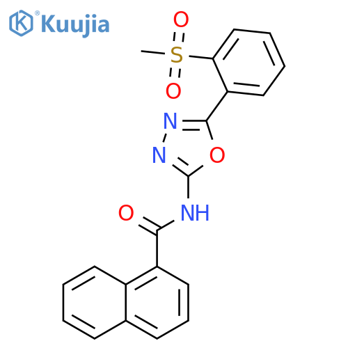 N-5-(2-methanesulfonylphenyl)-1,3,4-oxadiazol-2-ylnaphthalene-1-carboxamide structure