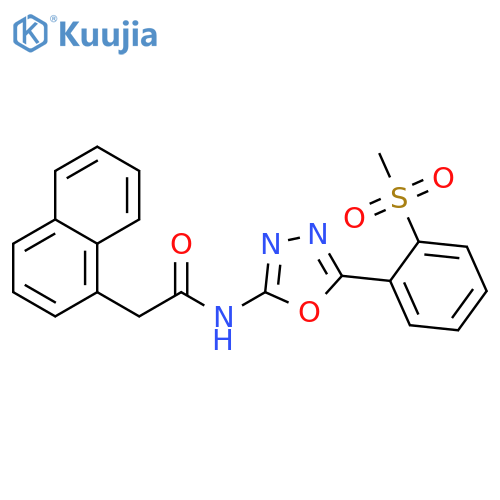 N-5-(2-methanesulfonylphenyl)-1,3,4-oxadiazol-2-yl-2-(naphthalen-1-yl)acetamide structure