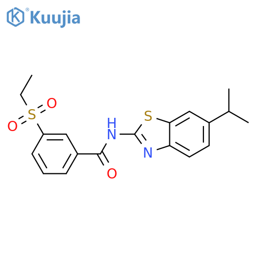 3-(ethanesulfonyl)-N-6-(propan-2-yl)-1,3-benzothiazol-2-ylbenzamide structure