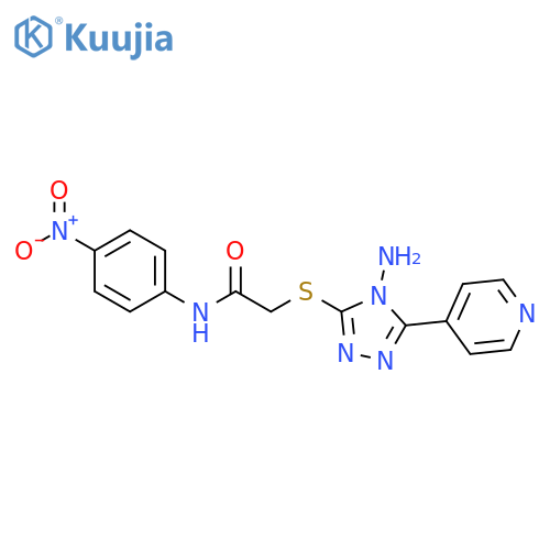 2-{4-amino-5-(pyridin-4-yl)-4H-1,2,4-triazol-3-ylsulfanyl}-N-(4-nitrophenyl)acetamide structure
