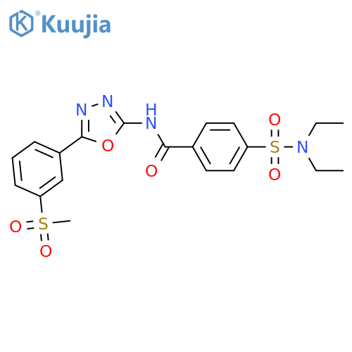 4-(diethylsulfamoyl)-N-5-(3-methanesulfonylphenyl)-1,3,4-oxadiazol-2-ylbenzamide structure