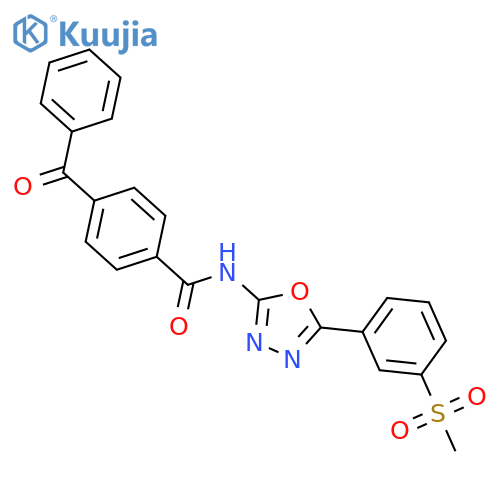 4-benzoyl-N-5-(3-methanesulfonylphenyl)-1,3,4-oxadiazol-2-ylbenzamide structure
